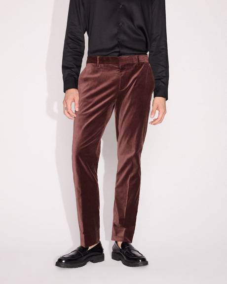 Slim-Fit Velvet Suit Pant