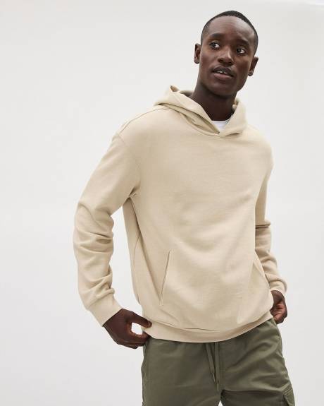 Solid Fleece Hoodie with Kangaroo Pocket