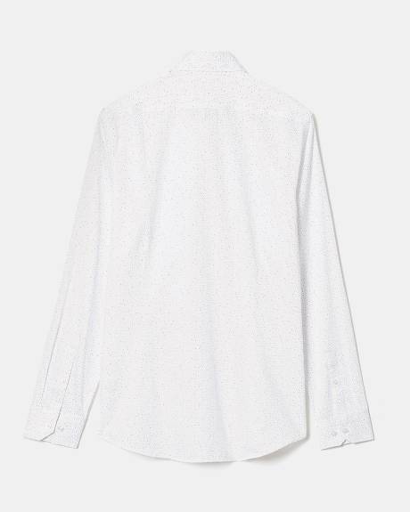 Chemise Habillée Blanche à Coupe Étroite avec Pétales