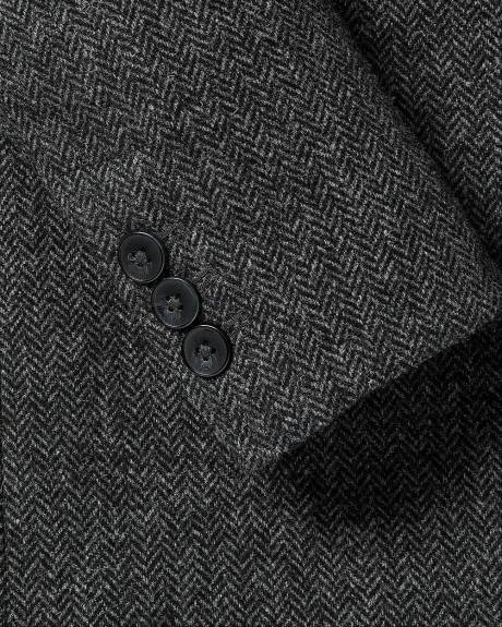 Herringbone Two-Button Wool Blazer