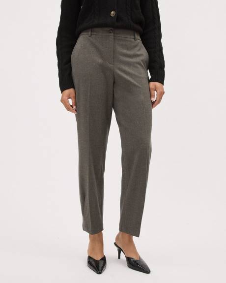 Mid-Rise Tapered-Leg Flannel Pant