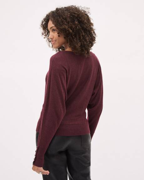 Long-Sleeve Boat-Neck Fine-Jersey Sweater