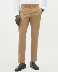 Pantalon de Complet Miel Foncé à Coupe Étroite