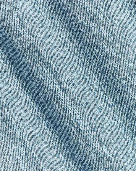 Jeans Déchiré à Délavé Pâle à Taille Haute et Jambe Droite