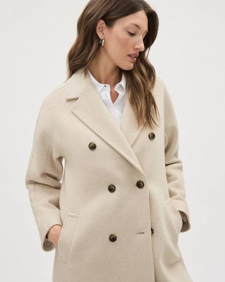 Double-Breasted Long Wool Coat