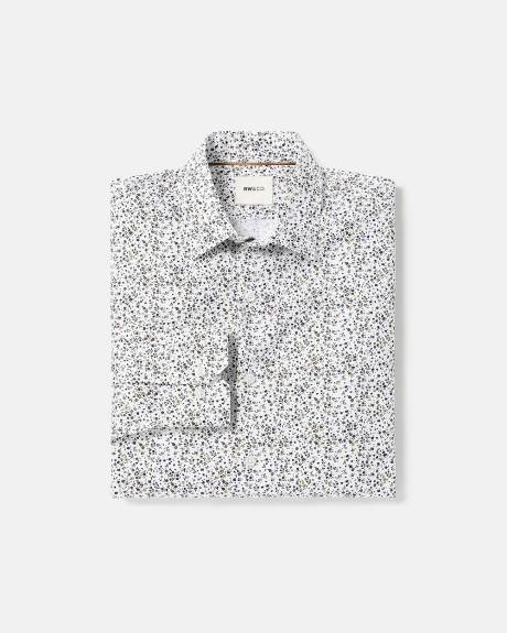 Chemise Habillée à Coupe Étroite avec Motif Floral