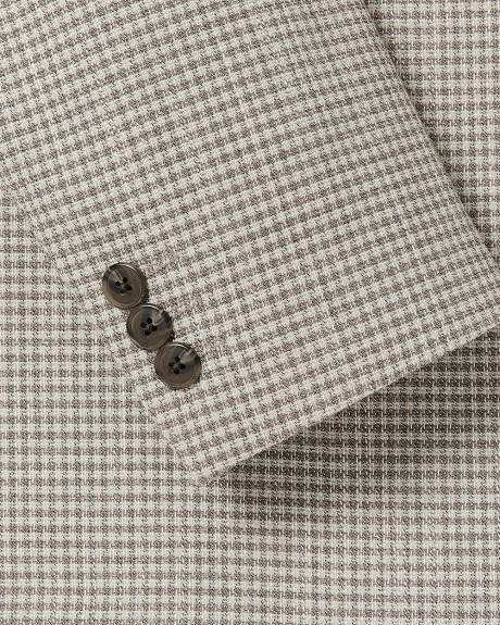 Slim-Fit Houndstooth Twill Blazer