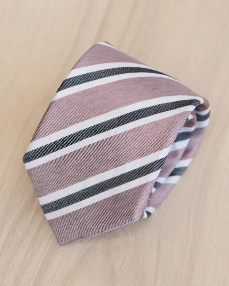 Striped Lilac Regular Tie