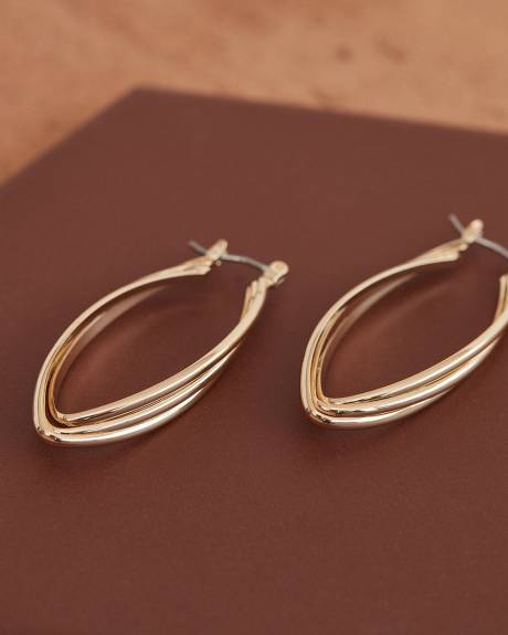 Golden Twisted Hoops