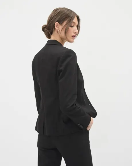 Limitless Black Two-Button Fitted Blazer