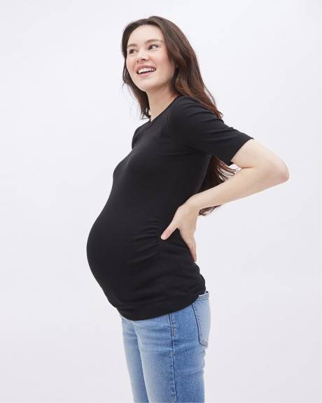 Short-Sleeve Crew-Neck Top - Thyme Maternity