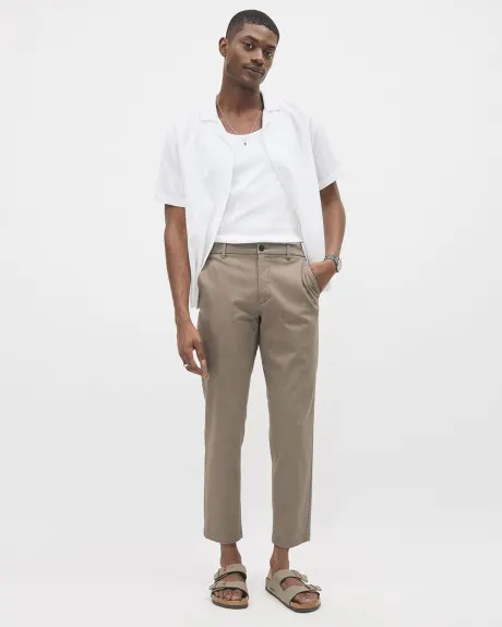 Pantalon Chino Court à Coupe Étroite