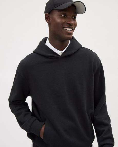 Solid Fleece Hoodie with Kangaroo Pocket