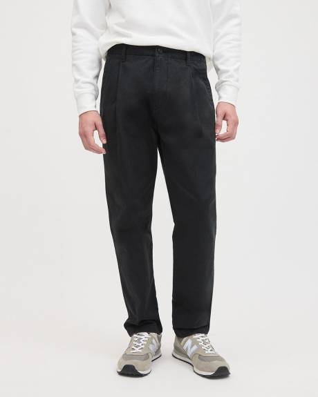 Pantalon Chino Plissé à Jambe Droite