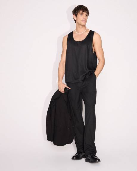 Camisole Satinée à Col Dégagé