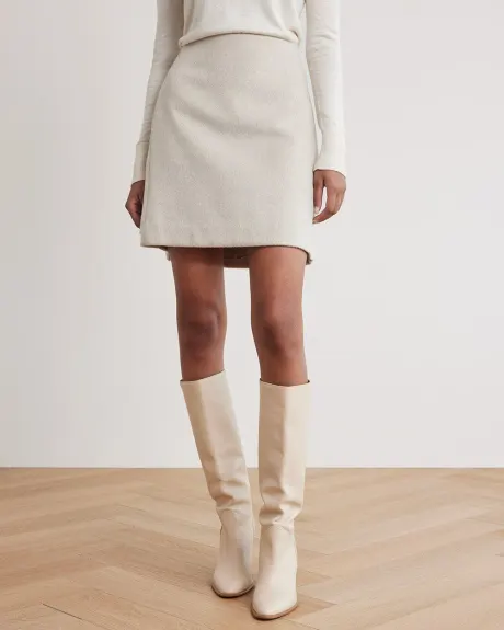 High-Rise Wool Mini Skirt