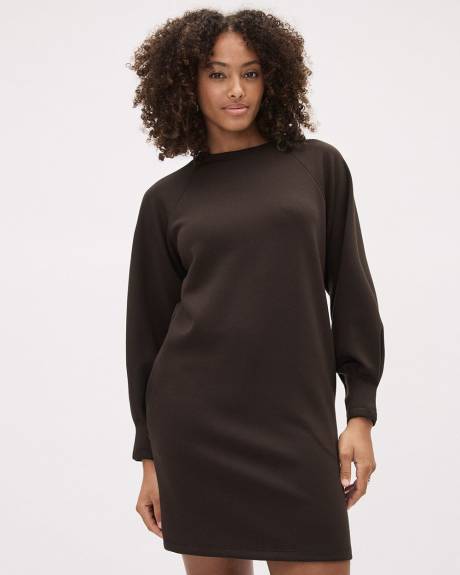 Long-Sleeve Mini Scuba Dress