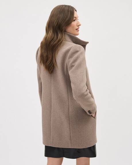 Classic Wool Coat with High Neckline