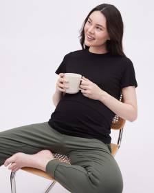 Short-Sleeve Nursing Tee - Thyme Maternity