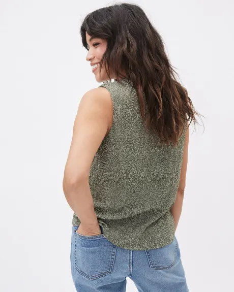 Sleeveless Crew-Neck Top