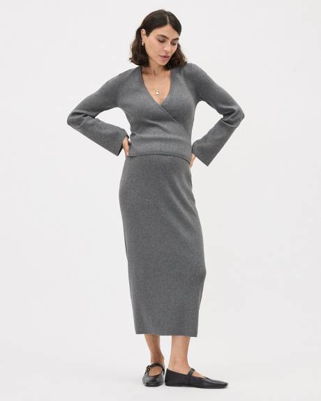 Pencil Midi Sweater Skirt - Thyme Maternity