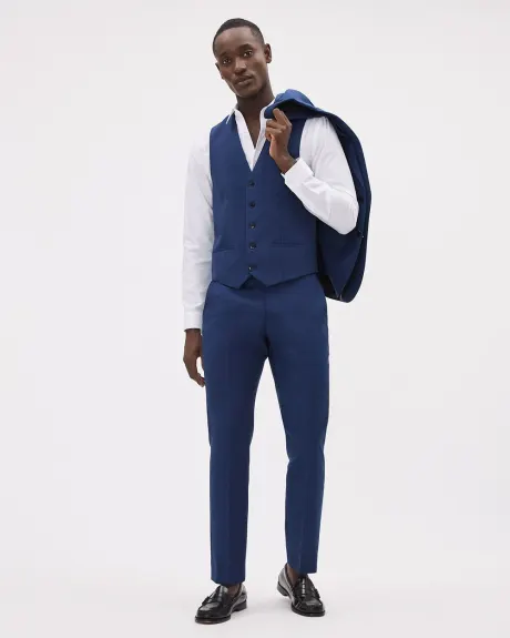 Medium Blue Wool Suit Vest