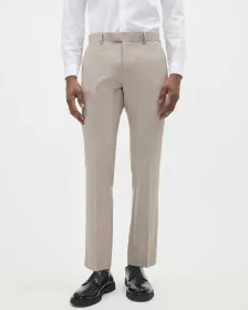 Pantalon de Complet Taupe à Coupe Étroite