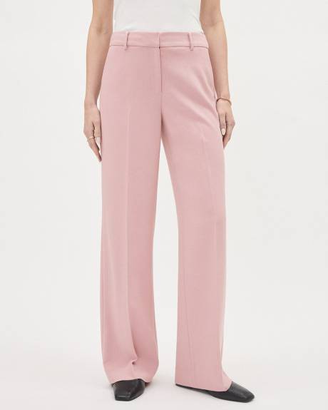 Pink Wide-Leg High-Rise Pant