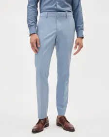 Pantalon en Sergé Brossé à Coupe Étroite