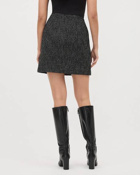 Tweed A-Line Mini Skirt with Pockets