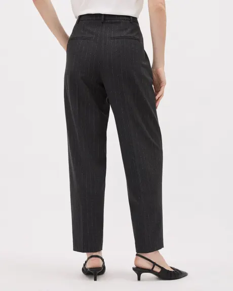 Striped High-Rise Barrel Pant