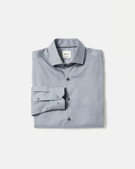 Slim-Fit Dotted Dress Shirt