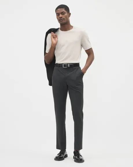 Pantalon de Ville Uni à Coupe Étroite