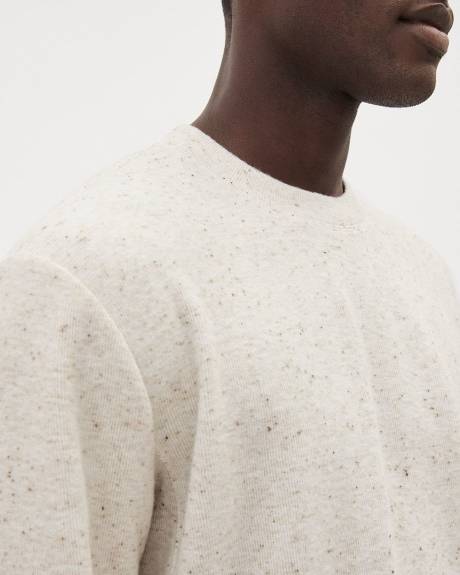 Brushed Waffle Crew-Neck Ribbed Sweater