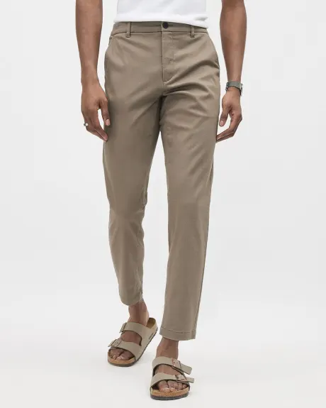 Pantalon Chino Court à Coupe Étroite