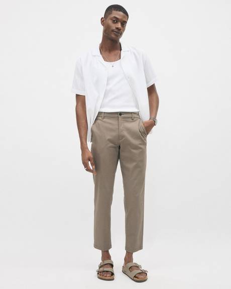 Pantalon Chino Court à Coupe Étroite