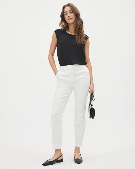 Basic Silky Crepe Cap Sleeve Blouse