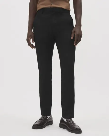 Pantalon de Ville Uni à Coupe Étroite