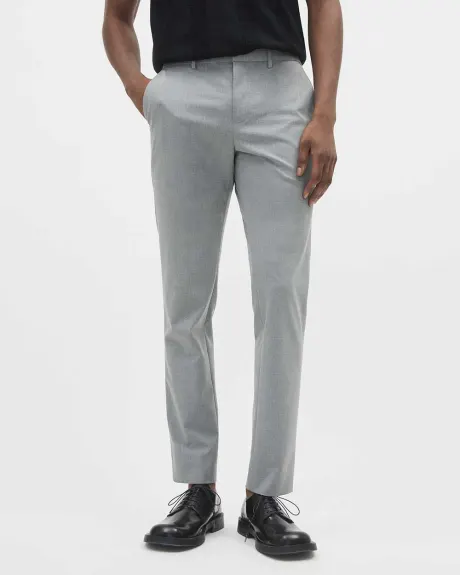 Pantalon de Ville Uni à Coupe Étroite