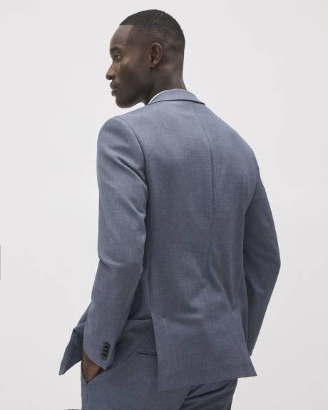 Slim-Fit Knit-Like Suit Blazer