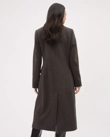 Double-Breasted Long Wool Coat