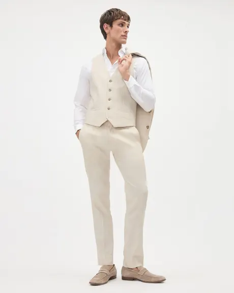 Stretch Linen Suit Vest