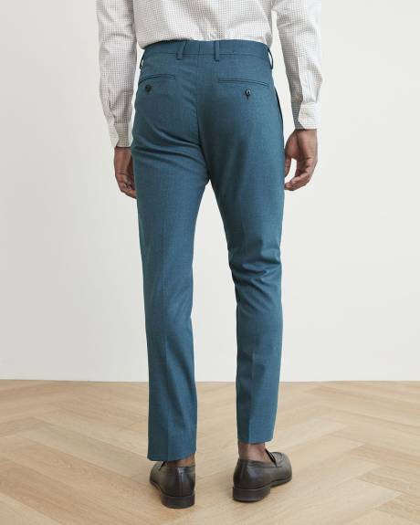 Pantalon de Complet Brossé à Coupe Étroite