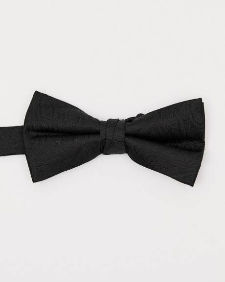 Paisley Black on Black Bow Tie