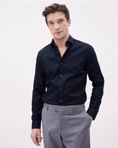 Solid Easy-care Twill Dress Shirt