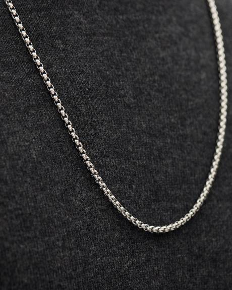 Stainless Steel Long Flat Necklace