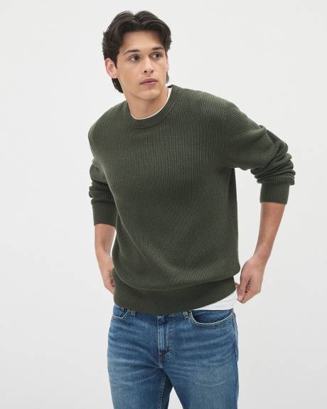 Long-Sleeve Crew-Neck Sweater