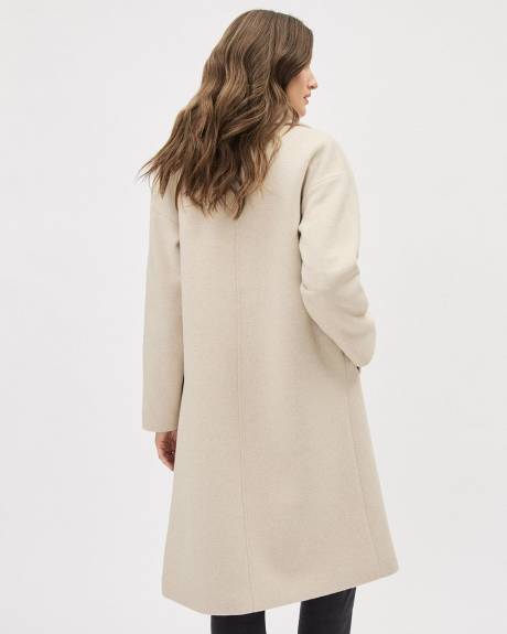 Double-Breasted Long Wool Coat