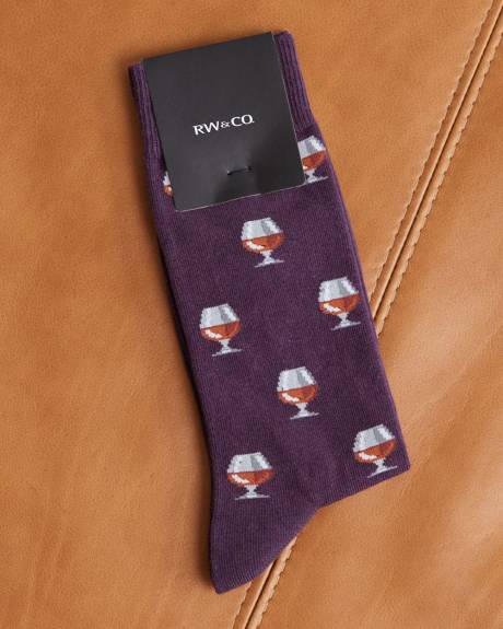 Cognac Glass Socks