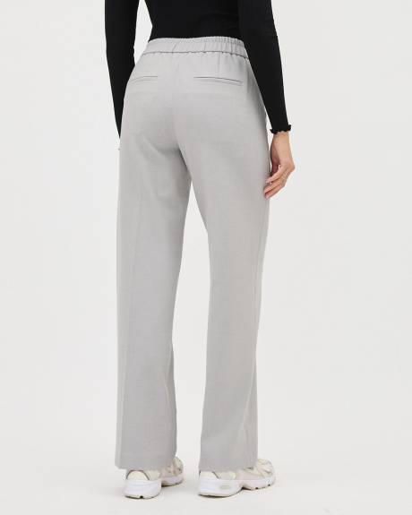 Pull-On Mid-Rise Wide-Leg Pant